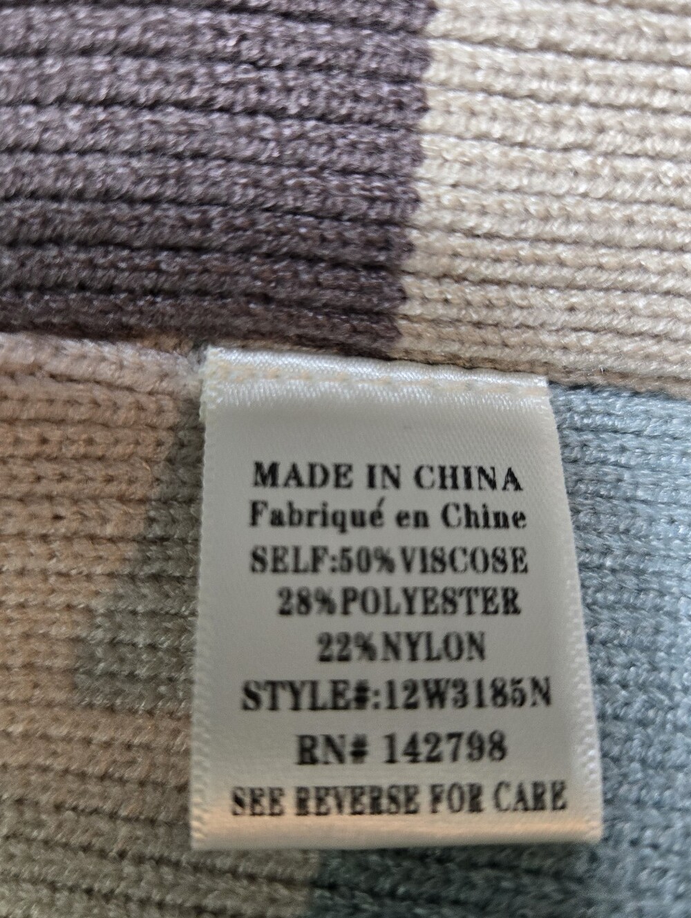 New In Women Size L Quality Sweater, Multi Coordinaring Stripes & Raw Finish Hem - Picture 14 of 14